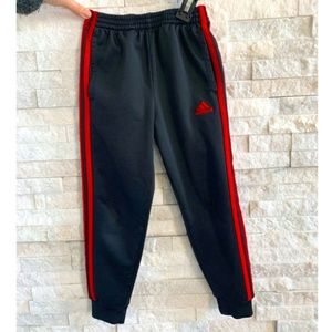 Little Kid’s Black & Red Adidas Joggers Size 6